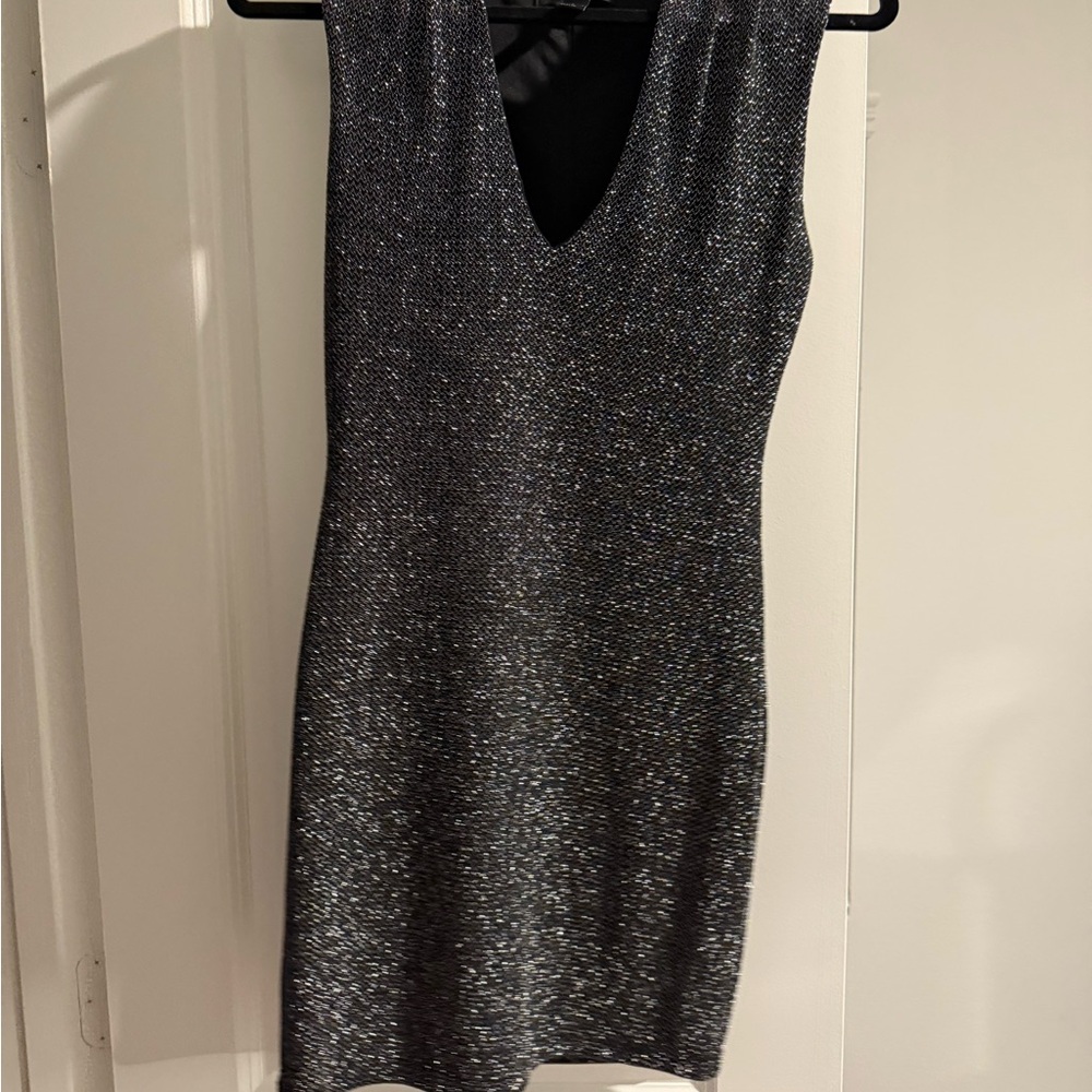 Forever 21 Black and Silver Mini Dress